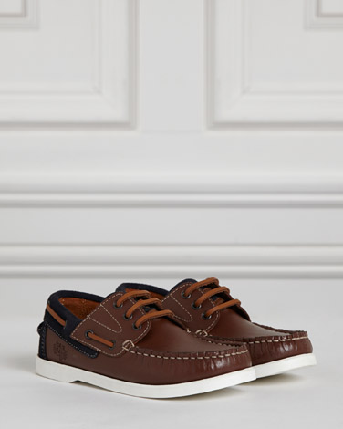 Paul Costelloe Living Brown Boat Shoes
